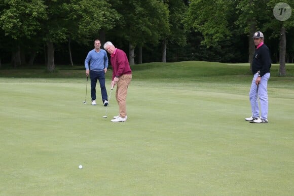 Cédric Pioline, Patrice Hagelauer, Yannick Noah - 24ème édition du "Tee Break du Coeur" organisée dans un but caritatif sur le golf des Yvelines, au château de la Couharde le 17 mai 2016