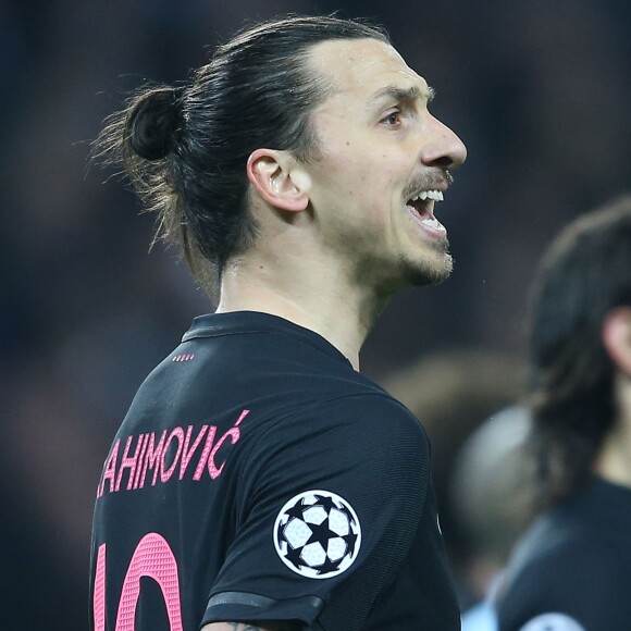 Zlatan Ibrahimovic - Match du 1/4 de finale retour de ligue des champions entre le PSG et Manchester City le 12 avril 2016