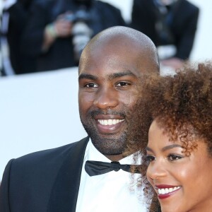 Teddy Riner et sa compagne Luthna - Montée des marches du film "Elle" lors du 69e Festival International du Film de Cannes. Le 21 mai 2016. © Olivier Borde-Cyril Moreau/Bestimage