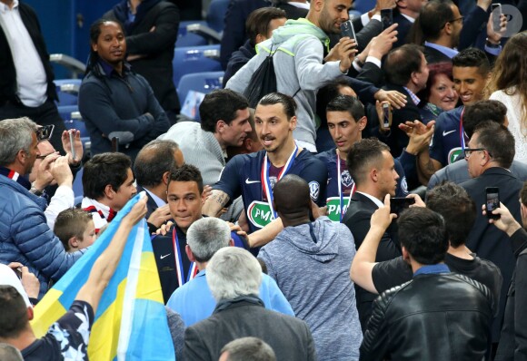 Zlatan Ibrahimovic - Finale de la coupe de France de football (PSG / OM) au Stade de France le 21 mai 2016. C'était le dernier match de Zlatan Ibrahimovic avec le maillot du PSG. Le PSG remporte le match 4 à 2.