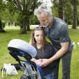 Exclusif - David Ginola et sa fille Carla à la 15e édition des Balles Blanches au Golf du Prieuré à Sailly, le 2 juin 2015.