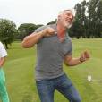 David Ginola et Dany Boon de belle humeur lors de la 4e édition de la Mapauto Golf Cup au Golf Old course à Mandelieu-la-Napoule, le 12 juin 2015.