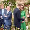 Le prince William, la duchesse Catherine de Cambridge et le prince Harry en visite au Chelsea Flower Show 2016 à Londres, le 23 mai 2016.
