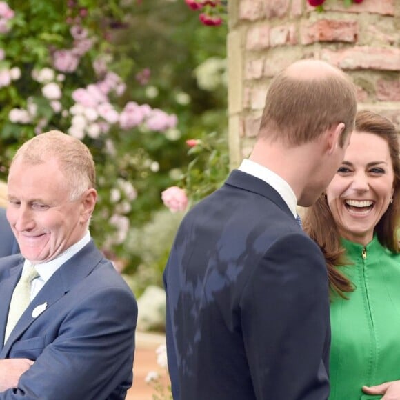 Le prince William, la duchesse Catherine de Cambridge et le prince Harry en visite au Chelsea Flower Show 2016 à Londres, le 23 mai 2016.