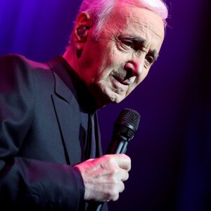 Charles Aznavour au Palais des Sports à Paris le 15 septembre 2015.