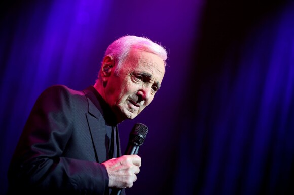Charles Aznavour au Palais des Sports à Paris le 15 septembre 2015.