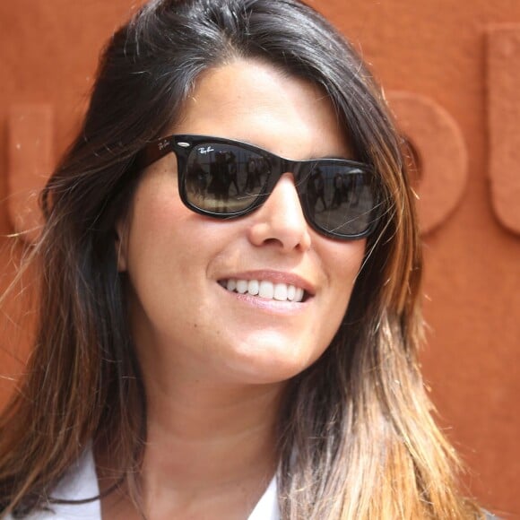 Karine Ferri - People dans les tribunes lors du Tournoi de Roland-Garros (les Internationaux de France de tennis) à Paris, le 27 mai 2016. © Cyril Moreau/Bestimage