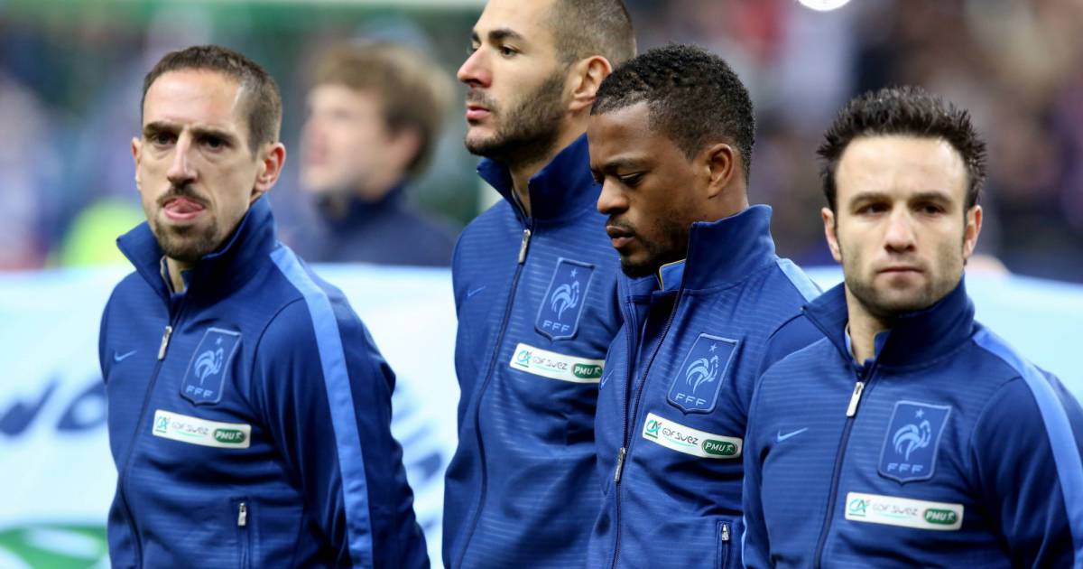 Prochaine Coupe Du Monde En France Franck Ribery, Karim Benzema, Patrice Evra et Mathieu Valbuena - L
