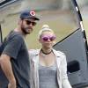 Liam Hemsworth et Miley Cyrus arrive à l'aéroport de Brisbane en hélicoptère, le 2 mai 2016