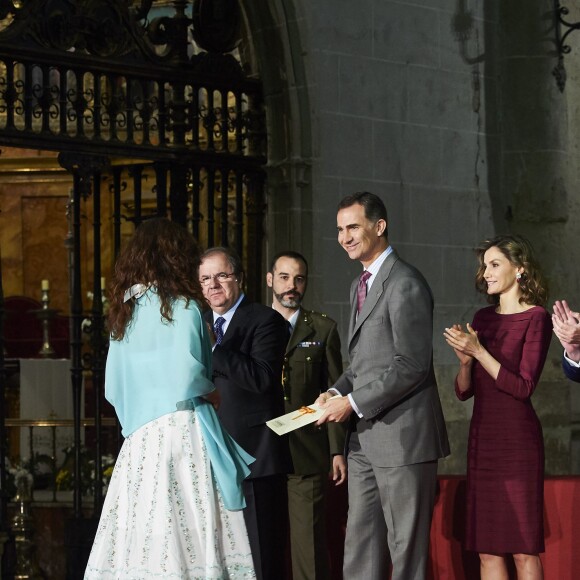 Le roi Felipe VI et la reine Letizia d'Espagne présidaient le 1er juin 2016 en la cathédrale de Palencia la cérémonie de remise des Prix Nationaux de la Culture © Jack Abuin via ZUMA Wire / Bestimage
