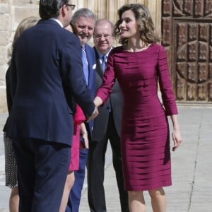 Letizia d'Espagne à Palencia le 1er juin 2016 pour la cérémonie de remise des Prix Nationaux de la Culture