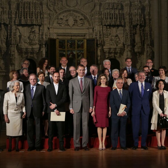 Le roi Felipe VI et la reine Letizia d'Espagne présidaient le 1er juin 2016 en la cathédrale de Palencia la cérémonie de remise des Prix Nationaux de la Culture