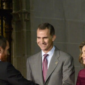 Le roi Felipe VI et la reine Letizia d'Espagne présidaient le 1er juin 2016 en la cathédrale de Palencia la cérémonie de remise des Prix Nationaux de la Culture