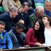 Guy Forget, Arnaud Lagardère et sa femme Jade Foret - People dans les tribunes des internationaux de France de tennis à Roland Garros le 1er juin 2016. © Dominique Jacovides / Bestimage