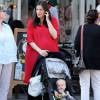 Liv Tyler enceinte promène son fils Sailor en poussette dans le quartier de West Village à New York, le 19 mai 2016  Please hide children face prior publication Pregnant Liv Tyler was seen out pushing her son Sailor in his stroller in the West Village neighborhood of New York, New York, on May 19, 2016. Liv was dressed in a big red top and is pregnant with her third child.19/05/2016 - New York
