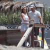 Exclusif - LeAnn Rimes et son mari Eddie Cibrian organisent un BBQ avec des amis sur une plage à Malibu, le 2 juin 2016