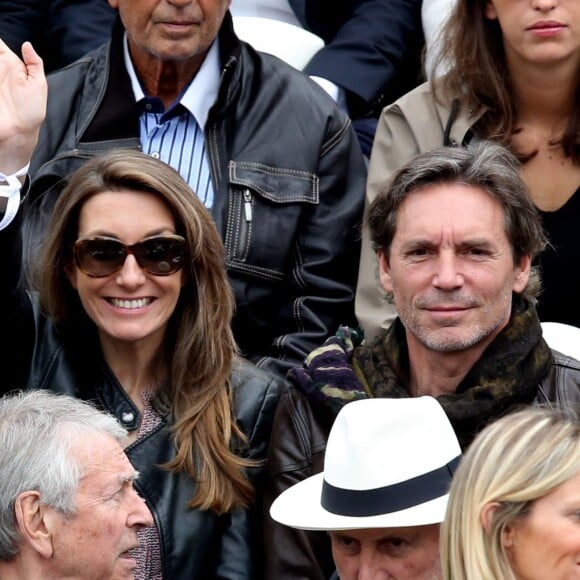 Anne-Claire Coudray et son compagnon Nicolas Vix dans les tribunes des internationaux de France de Roland Garros à Paris le 4 juin 2016. © Moreau - Jacovides / Bestimage04/06/2016 - Paris