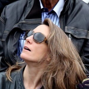 Anne-Claire Coudray et son compagnon Nicolas Vix dans les tribunes des internationaux de France de Roland Garros à Paris le 4 juin 2016. © Moreau - Jacovides / Bestimage04/06/2016 - Paris