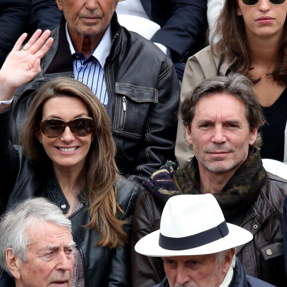 Anne-Claire Coudray et son compagnon Nicolas Vix dans les tribunes des internationaux de France de Roland Garros à Paris le 4 juin 2016. © Moreau - Jacovides / Bestimage04/06/2016 - Paris