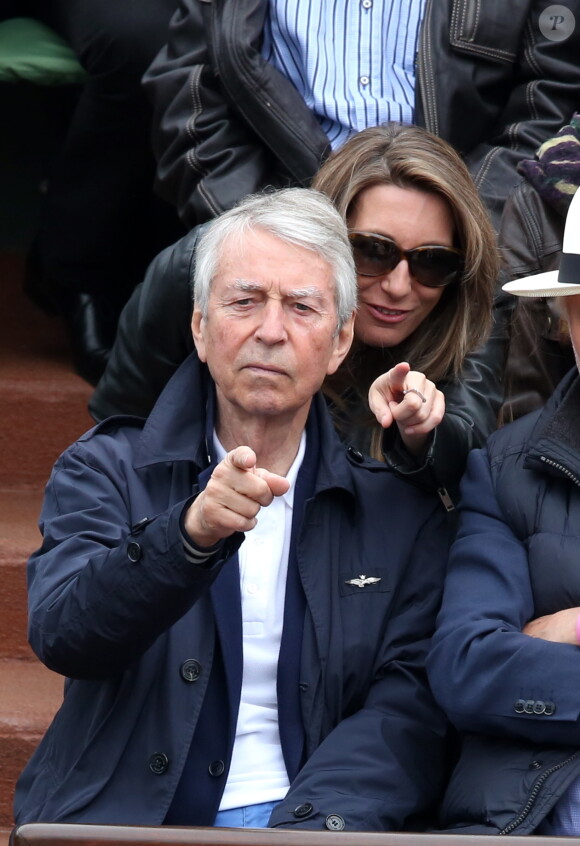 Anne-Claire Coudray et Jean-Claude Narcy dans les tribunes des internationaux de France de Roland Garros à Paris le 4 juin 2016. © Moreau - Jacovides / Bestimage04/06/2016 - Paris