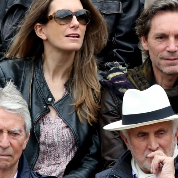 Anne-Claire Coudray et son compagnon Nicolas Vix dans les tribunes des internationaux de France de Roland Garros à Paris le 4 juin 2016. © Moreau - Jacovides / Bestimage04/06/2016 - Paris
