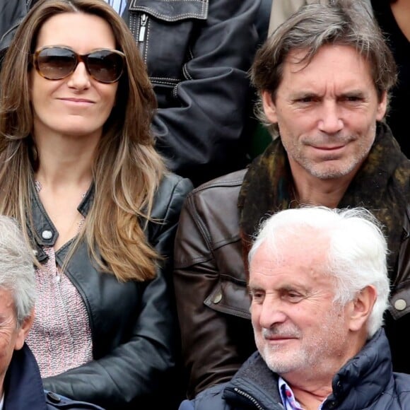 Anne-Claire Coudray et son compagnon Nicolas Vix dans les tribunes des internationaux de France de Roland Garros à Paris le 4 juin 2016. © Moreau - Jacovides / Bestimage04/06/2016 - Paris