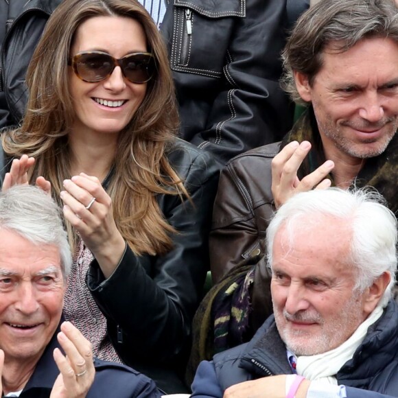 Anne-Claire Coudray et son compagnon Nicolas Vix dans les tribunes des internationaux de France de Roland Garros à Paris le 4 juin 2016. © Moreau - Jacovides / Bestimage04/06/2016 - Paris