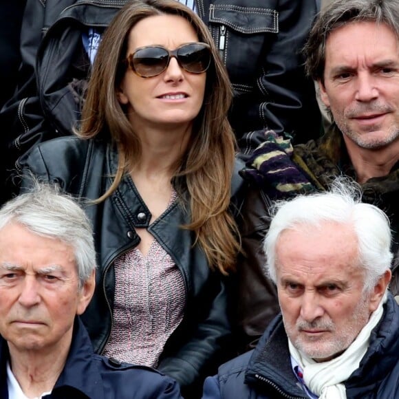 Anne-Claire Coudray et son compagnon Nicolas Vix dans les tribunes des internationaux de France de Roland Garros à Paris le 4 juin 2016. © Moreau - Jacovides / Bestimage04/06/2016 - Paris