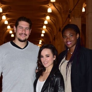 Exclusif - Muriel Hurtis et son compagnon Vincent Parisi avec Alizée - Célébrités lors du dîner caritatif pour l'Euro foot jeunes organisé à la Mairie de Lille le 4 juin 2016. © Giancarlo Gorassini / Bestimage