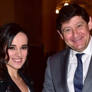 Exclusif - Alizée et le ministre de la Jeunesse et des Sports Patrick Kanner - Célébrités lors du dîner caritatif pour l'Euro foot jeunes organisé à la Mairie de Lille le 4 juin 2016. © Giancarlo Gorassini / Bestimage 04/06/2016 - Lille