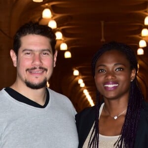 Exclusif - Muriel Hurtis et son compagnon Vincent Parisi - Célébrités lors du dîner caritatif pour l'Euro foot jeunes organisé à la Mairie de Lille le 4 juin 2016. © Giancarlo Gorassini / Bestimage 04/06/2016 - Lille