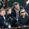 Anne-Sophie Lapix et son mari Arthur Sadoun dans les tribunes de la finale homme des internationaux de France de Roland Garros à Paris le 5 juin 2016. © Moreau-Jacovides / Bestimage