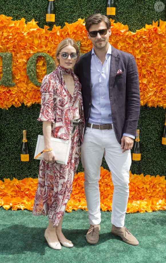 Olivia Palermo et son mari Johannes Huebl - Célébrités lors de la 9ème soirée annuelle "Veuve Clicquot Polo Classic" à Jersey City le 4 juin 2016.