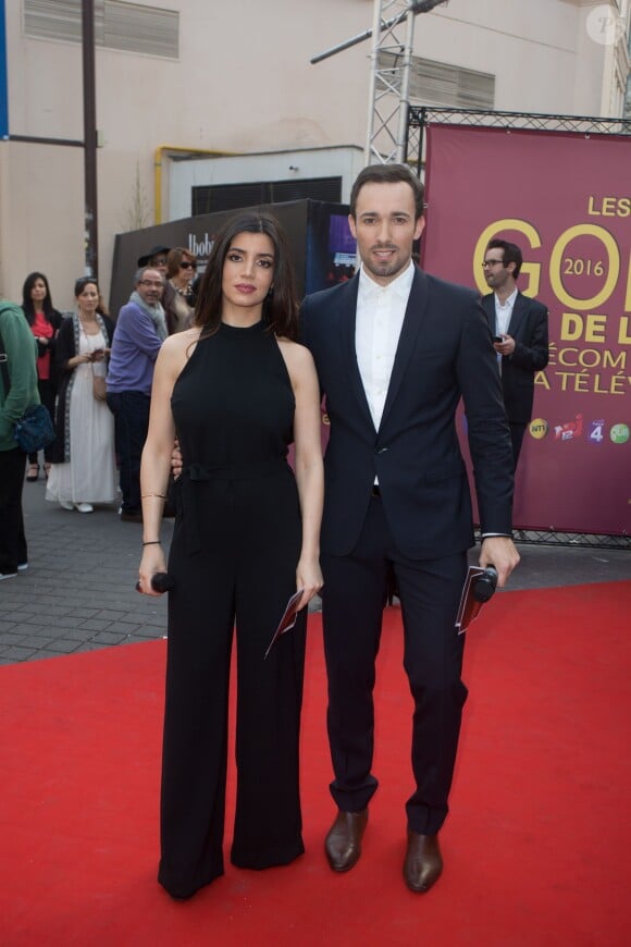 Sarah Kiss (Sarah Kaddour) et Romain Migdalski - Arrivées à la soirée de cérémonie des Gold prix de la TNT 2016 au Théâtre Bobino à Paris le 6 juin 2016. © Agence/Bestimage