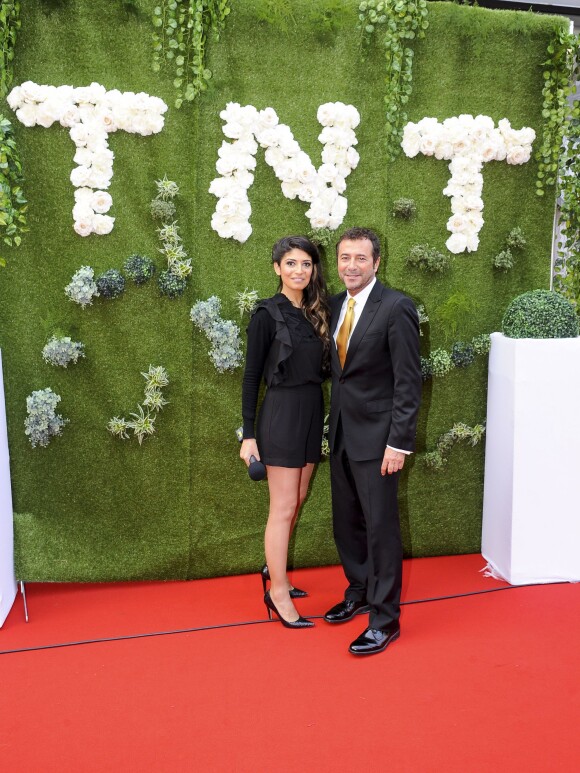 Lea Sarasa ( Productrice / Animatrice TV ) et Bernard Montiel - Les Gold Prix de la TNT , les récompenses de la télévision au théâtre Bobino à Paris , le 6 juin 2016. © Perusseau-Veeren/Bestimage