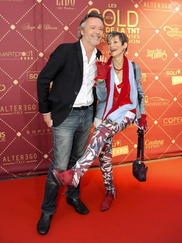 Jean-Michel Maire et Isabelle Morini-Bosc - Les Gold Prix de la TNT , les récompenses de la télévision au théâtre Bobino à Paris , le 6 juin 2016. © Perusseau-Veeren/Bestimage