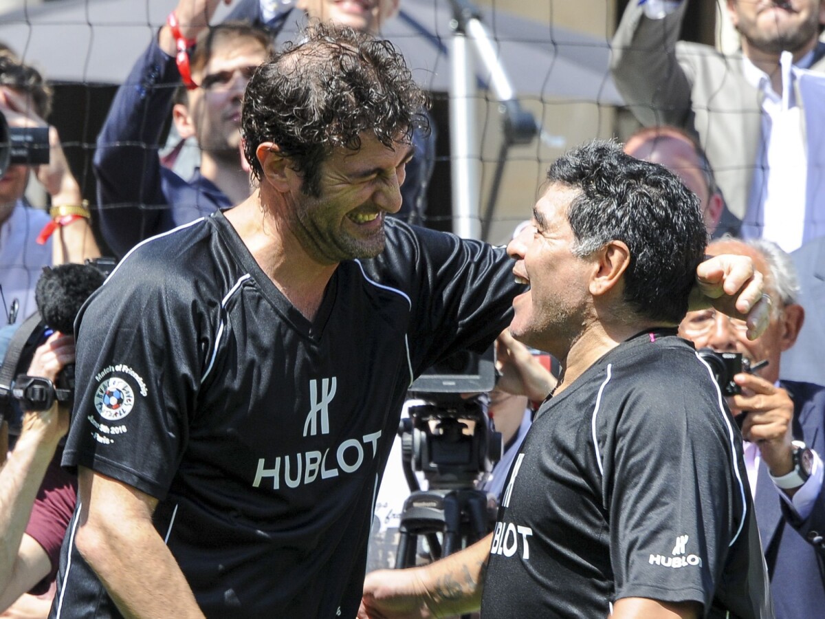 Photo Ciro Ferrara et Diego Maradona Pel et Diego Maradona s