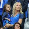 Sandra Evra et sa fille Maona au match d'ouverture de l'Euro 2016, France-Roumanie au Stade de France, le 10 juin 2016. © Cyril Moreau/Bestimage10/06/2016 - Saint-Denis