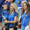 Sandra Evra avec sa fille Maona et Tiziri Digne au match d'ouverture de l'Euro 2016, France-Roumanie au Stade de France, le 10 juin 2016. © Cyril Moreau/Bestimage10/06/2016 - Saint-Denis