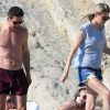 Exclusif - L'entraîneur de l'Atlético Madrid Diego Simeone et sa compagne Carla Pereyra passent des vacances à Ibiza le 16 mai 2016.