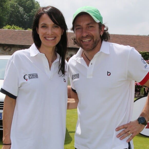 Semi-Exclusif - Laetitia Fourcade et Philippe Candeloro à l'opération "Les Balles Blanches 2016" au Golf du Prieuré. L' association Les Balles Blanches récolte des fonds pour améliorer les conditions de vie des enfants hospitalisés. Sailly, le 7 juin 2016. © Marc Ausset-Lacroix/Bestimage07/06/2016 - Sailly