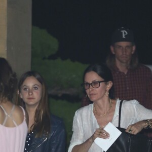 Courteney Cox et sa fille Coco Arquette lors du 12e anniversaire de cette dernière organisé au restaurant Nobu à Malibu, Los Angeles, le 13 juin 2016