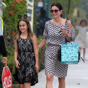 Courteney Cox et son ex mari David Arquette sont allés chercher leur fille Coco à l'école à Santa Monica, le 8 juin 2015