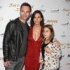 Courteney Cox avec son fiancé Johnny McDaid et sa fille Coco Arquette à la première de " Just Before I Go " à Hollywood, le 20 avril 2015