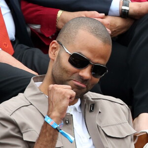 Tony Parker - People dans les tribunes de Roland Garros le 26 mai 2016. © Dominique Jacovides / Bestimage