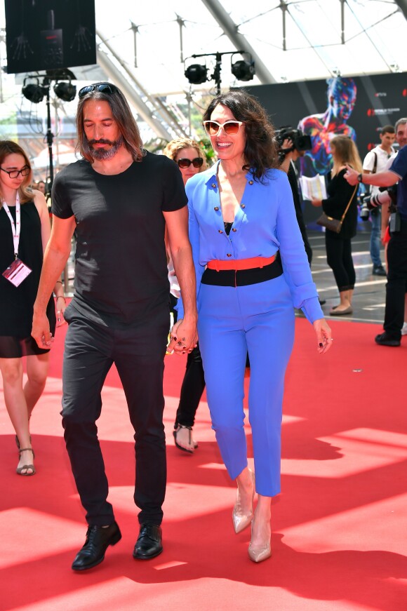 Lisa Edelstein et son compagnon Robert Russell - 56e Festival de télévision de Monte-Carlo au Forum Grimaldi, le 14 juin 2016. © Bruno Bebert/Bestimage