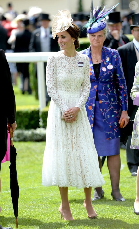 Kate Middleton en Dolce & Gabbana au Royal Ascot le 15 juin 2016