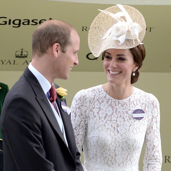 Le prince William et la duchesse Catherine de Cambridge au 2e jour du Royal Ascot le 15 juin 2016