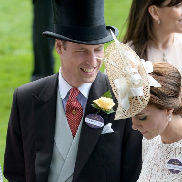 Le prince William et la duchesse Catherine de Cambridge au 2e jour du Royal Ascot le 15 juin 2016