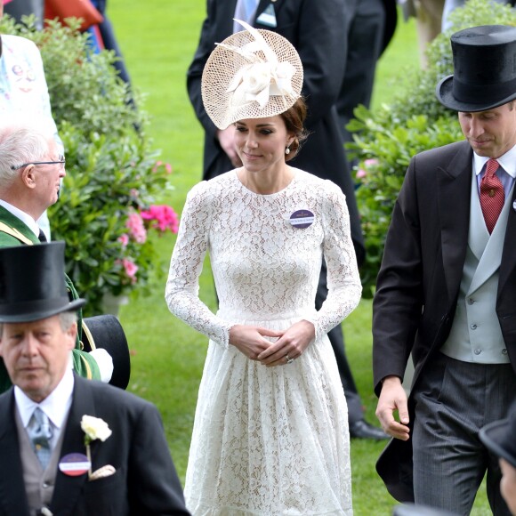 Le prince William et la duchesse Catherine de Cambridge au 2e jour du Royal Ascot le 15 juin 2016